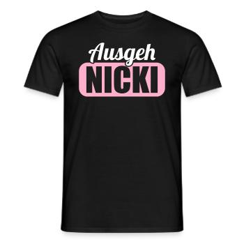 DDR Ostdeutschland Osten Ossi Ausgeh Nicki - Männer T-Shirt - Schwarz - Vorne - AI Model Male 178 light (178cm)