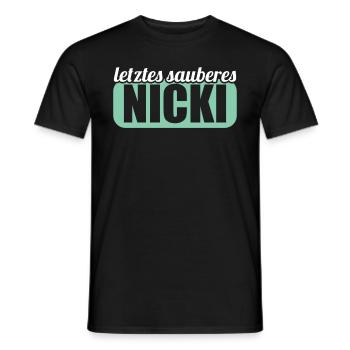 DDR Osten Ossi Letztes sauberes Nicki - Männer T-Shirt - Schwarz - Vorne - AI Model Male 178 light (178cm)