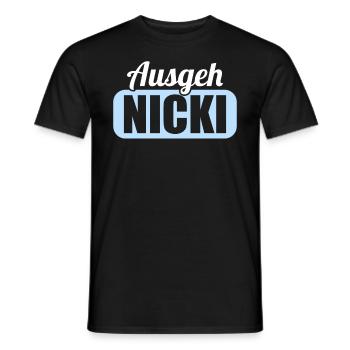 DDR Ostdeutschland Osten Ossi Ausgeh Nicki - Männer T-Shirt - Schwarz - Vorne - AI Model Male 178 light (178cm)