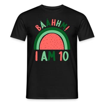 10 ans Rainbow Rainbow 10e anniversaire - T-shirt homme - noir - Devant - AI Model Male 178 light (178cm)