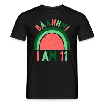 11 years old Rainbow Rainbow 11th birthday - Men's T-Shirt - black - Front - AI Model Male 178 light (178cm)