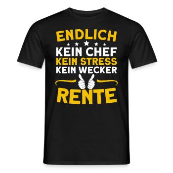Lustiges Rente Rentner Mann Frau - Männer T-Shirt - Schwarz - Vorne - AI Model Male 178 light (178cm)