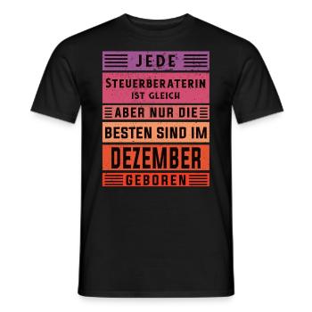 Buchhalter Geburtstag Dezember geboren - Männer T-Shirt - Schwarz - Vorne - AI Model Male 178 light (178cm)