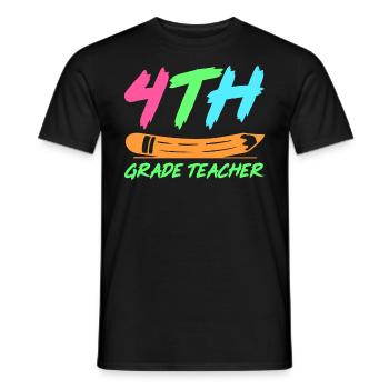 4e année Enseignante éducatrice École de formation à l’emploi - T-shirt homme - noir - Devant - AI Model Male 178 light (178cm)
