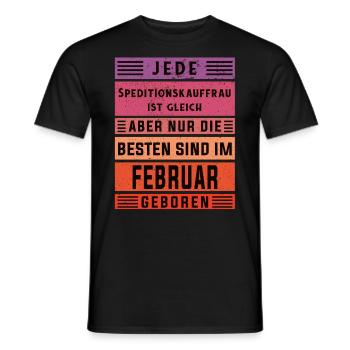 Spediteur Geburtstag Februar geboren - Männer T-Shirt - Schwarz - Vorne - AI Model Male 178 light (178cm)