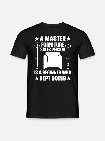 Vendeur de meubles Vendeur Vendeur Emploi - T-shirt homme - noir