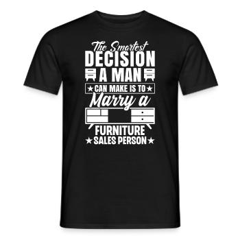 Furniture Sales Person Salesman Saleswoman Job - Männer T-Shirt - Schwarz - Vorne - AI Model Male 178 light (178cm)
