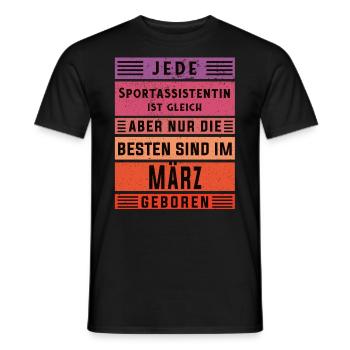 Co-Trainer Geburtstag März geboren - Männer T-Shirt - Schwarz - Vorne - AI Model Male 178 light (178cm)