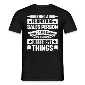 Furniture Sales Person Salesman Saleswoman Job - Männer T-Shirt - Schwarz - Vorne - AI Model Male 178 light (178cm)