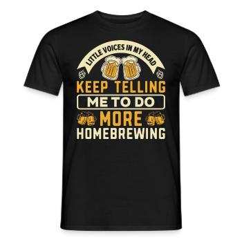 Homebrewing Beer Brewing Alcohol Drinker Alcoholic - Men's T-Shirt - black - Front - AI Model Male 178 light (178cm)
