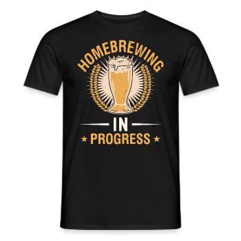 Homebrewing In Progress Beer Brewing Alcoholic - Men's T-Shirt - black - Front - AI Model Male 178 light (178cm)