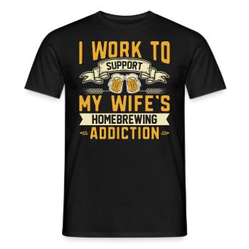 Homebrewing Beer Brewing Alcohol Drinker Alcoholic - Men's T-Shirt - black - Front - AI Model Male 178 light (178cm)