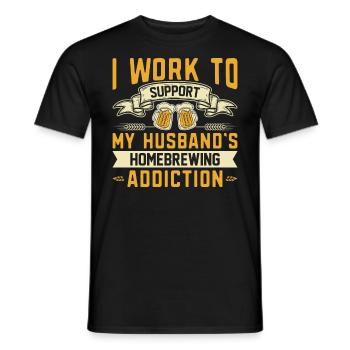 Homebrewing Beer Brewing Alcohol Drinker Alcoholic - Men's T-Shirt - black - Front - AI Model Male 178 light (178cm)