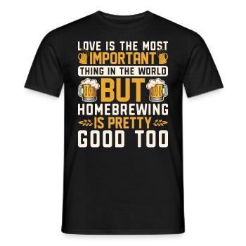 Homebrewing Beer Brewing Alcohol Drinker Alcoholic - Men's T-Shirt - black - Front - AI Model Male 178 light (178cm)