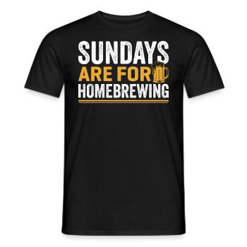 Sundays Are For Homebrewing Beer Brewing Alcoholic - Men's T-Shirt - black - Front - AI Model Male 178 light (178cm)