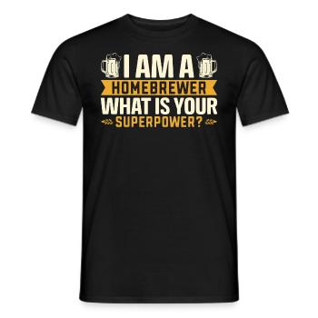 Je suis un brasseur amateur Quel est votre métier de superpuissance - T-shirt homme - noir - Devant - AI Model Male 178 light (178cm)
