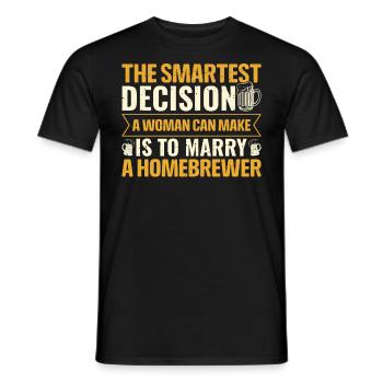 Homebrewing Beer Brewing Alcohol Drinker Alcoholic - Men's T-Shirt - black - Front - AI Model Male 178 light (178cm)
