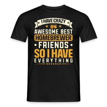 Homebrewing Beer Brewing Alcohol Drinker Alcoholic - Men's T-Shirt - black - Front - AI Model Male 178 light (178cm)