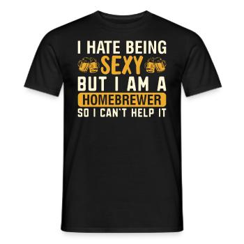 Homebrewing Beer Brewing Alcohol Drinker Alcoholic - Men's T-Shirt - black - Front - AI Model Male 178 light (178cm)