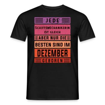 Mechanikerin Geburtstag Dezember geboren - Männer T-Shirt - Schwarz - Vorne - AI Model Male 178 light (178cm)