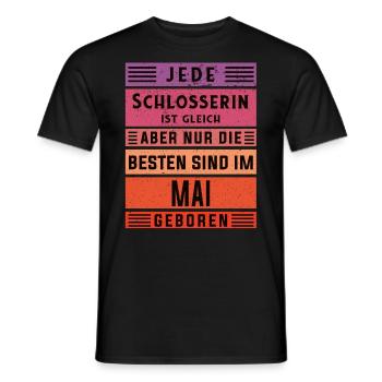 Kfz-Mechaniker Geburtstag Mai geboren Schlosserin - Männer T-Shirt - Schwarz - Vorne - AI Model Male 178 light (178cm)