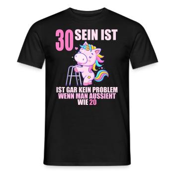 30 sein ist nicht schlimm wenn man 30 Geburtstag - Männer T-Shirt - Schwarz - Vorne - AI Model Male 178 light (178cm)