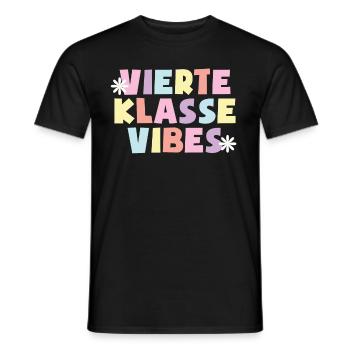 4. Klasse Vibes Schulkind 4. Klasse - Männer T-Shirt - Schwarz - Vorne - AI Model Male 178 light (178cm)