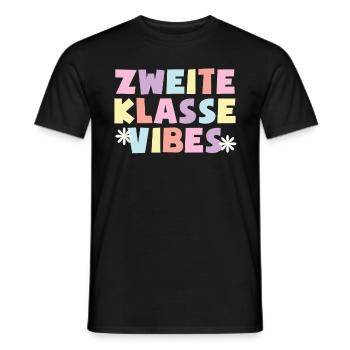 2. Klasse Vibes Schulkind 2. Klasse - Männer T-Shirt - Schwarz - Vorne - AI Model Male 178 light (178cm)