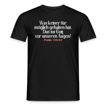 Bibel Zitat Vers Christ Christlich Bibelvers - Männer T-Shirt - Schwarz - Vorne - AI Model Male 178 light (178cm)