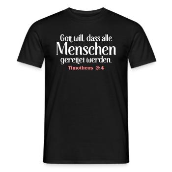 Bibel Zitat Vers Christ Christlich Bibelvers - Männer T-Shirt - Schwarz - Vorne - AI Model Male 178 light (178cm)