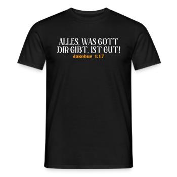 Bibel Zitat Vers Christ Christlich Bibelvers - Männer T-Shirt - Schwarz - Vorne - AI Model Male 178 light (178cm)
