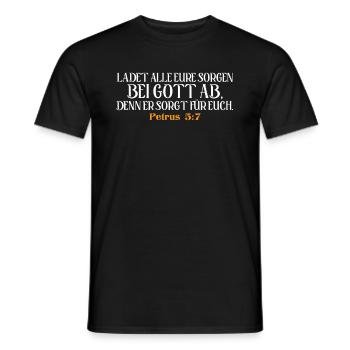 Bibel Zitat Vers Christ Christlich Bibelvers - Männer T-Shirt - Schwarz - Vorne - AI Model Male 178 light (178cm)
