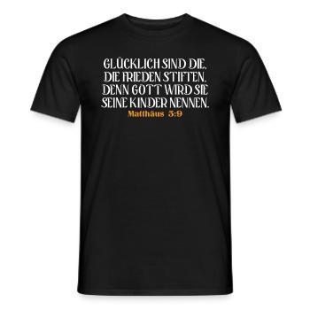 Bibel Zitat Vers Christ Christlich Bibelvers - Männer T-Shirt - Schwarz - Vorne - AI Model Male 178 light (178cm)