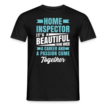 Home Inspector Occupation Worker Profession Career - Männer T-Shirt - Schwarz - Vorne - AI Model Male 178 light (178cm)