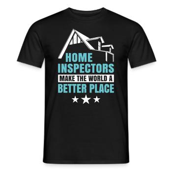 Home Inspectors Make The World A Better Place Job - Men's T-Shirt - black - Front - AI Model Male 178 light (178cm)
