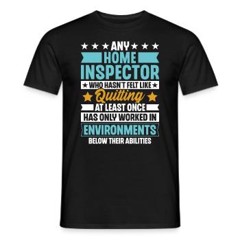 Home Inspector Occupation Worker Profession Career - Männer T-Shirt - Schwarz - Vorne - AI Model Male 178 light (178cm)