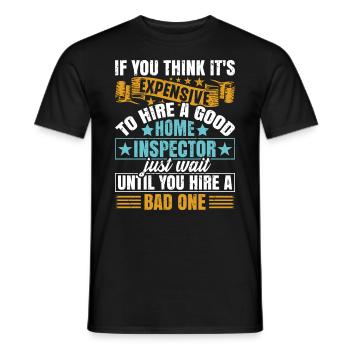 Home Inspector Occupation Worker Profession Career - Männer T-Shirt - Schwarz - Vorne - AI Model Male 178 light (178cm)