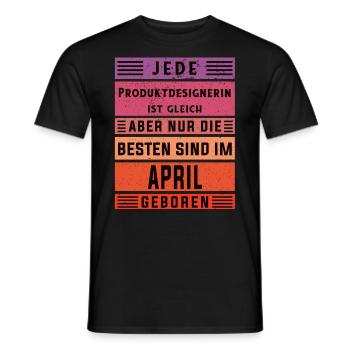Technischer Geburtstag April geboren - Männer T-Shirt - Schwarz - Vorne - AI Model Male 178 light (178cm)