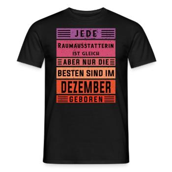 Dekorateur Geburtstag Dezember geboren - Männer T-Shirt - Schwarz - Vorne - AI Model Male 178 light (178cm)