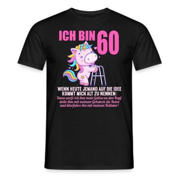 60 Jahre idee mich alt zu nennen 60 Geburtstag - Männer T-Shirt - Schwarz - Vorne - AI Model Male 178 light (178cm)