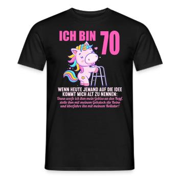 70 Jahre idee mich alt zu nennen 70 Geburtstag - Männer T-Shirt - Schwarz - Vorne - AI Model Male 178 light (178cm)