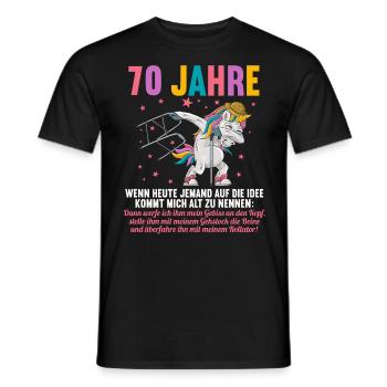 70 Jahre idee mich alt zu nennen 70 Geburtstag - Männer T-Shirt - Schwarz - Vorne - AI Model Male 178 light (178cm)