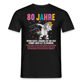 80 Jahre idee mich alt zu nennen 80 Geburtstag - Männer T-Shirt - Schwarz - Vorne - AI Model Male 178 light (178cm)
