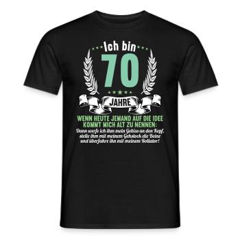 70 Jahre idee mich alt zu nennen 70 Geburtstag - Männer T-Shirt - Schwarz - Vorne - AI Model Male 178 light (178cm)