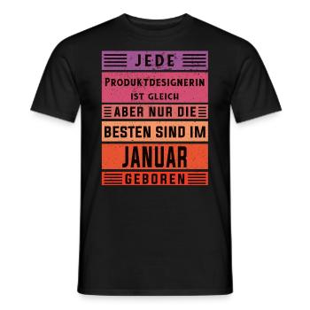 Technischer Geburtstag Januar geboren - Männer T-Shirt - Schwarz - Vorne - AI Model Male 178 light (178cm)