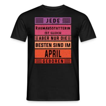 Dekorateur Geburtstag April geboren - Männer T-Shirt - Schwarz - Vorne - AI Model Male 178 light (178cm)