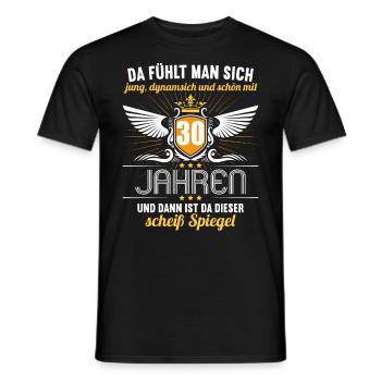 30 Jahre Jung Schön Dynamisch 30 Geburtstag - Männer T-Shirt - Schwarz - Vorne - AI Model Male 178 light (178cm)