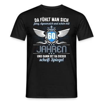 60 Jahre Jung Schön Dynamisch 60 Geburtstag - Männer T-Shirt - Schwarz - Vorne - AI Model Male 178 light (178cm)