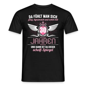 30 Jahre Jung Schön Dynamisch 30 Geburtstag - Männer T-Shirt - Schwarz - Vorne - AI Model Male 178 light (178cm)