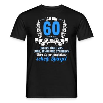60 Jahre Jung Schön Dynamisch 60 Geburtstag - Männer T-Shirt - Schwarz - Vorne - AI Model Male 178 light (178cm)